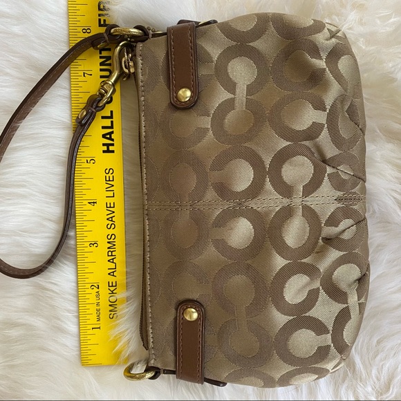 COACH Tan Logo Wristlet - Picture 4 of 9